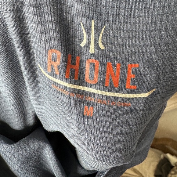 RHONE X PELOTON Men’s Navy Blue Moisture Wicking Athletic T-Shirt Size M - Picture 3 of 5